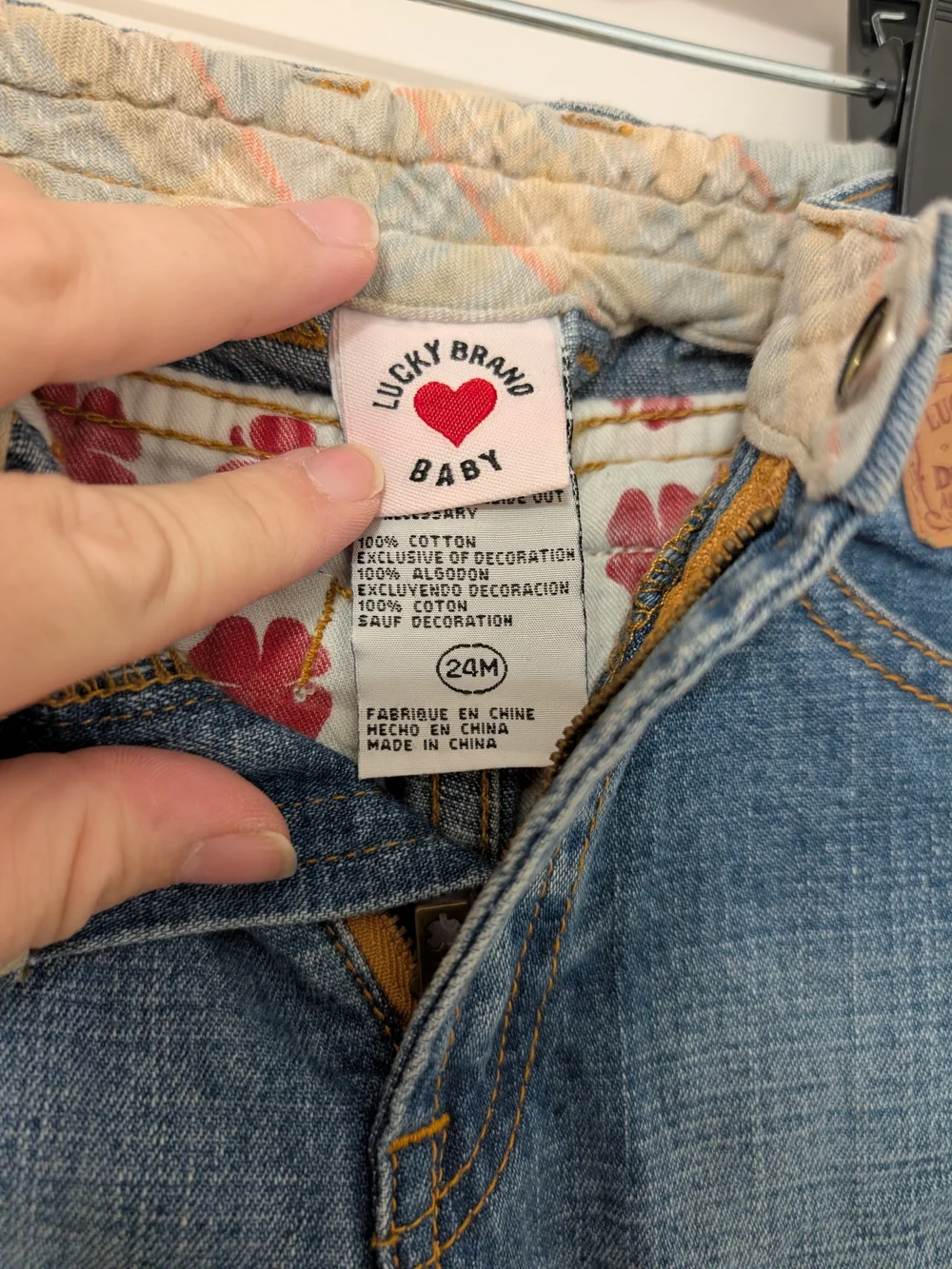 Lucky Brand Baby 24M Embroidered Lucky Baby Wide Leg Jeans Y2K